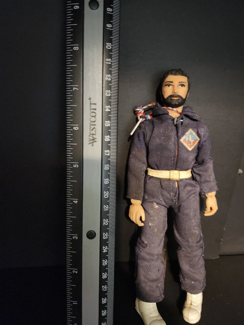 Vintage Action Jackson Male Action Figure in Navy Jumpsuit